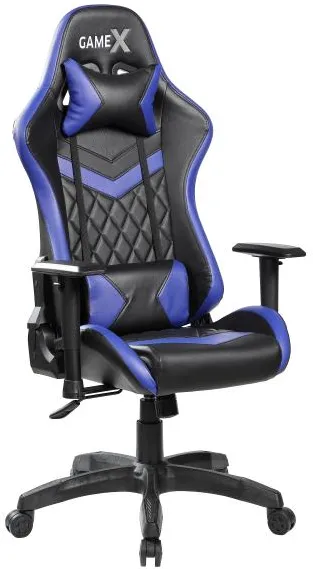 GameX GameX Lopez konstläder svart/blå 70x65x134cm