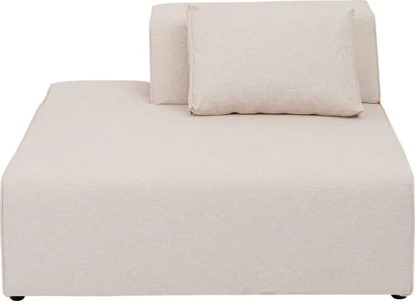 KARE DESIGN Infinity Ottoman Semi Elements Cream Left modul - kräm polyester och polypropen